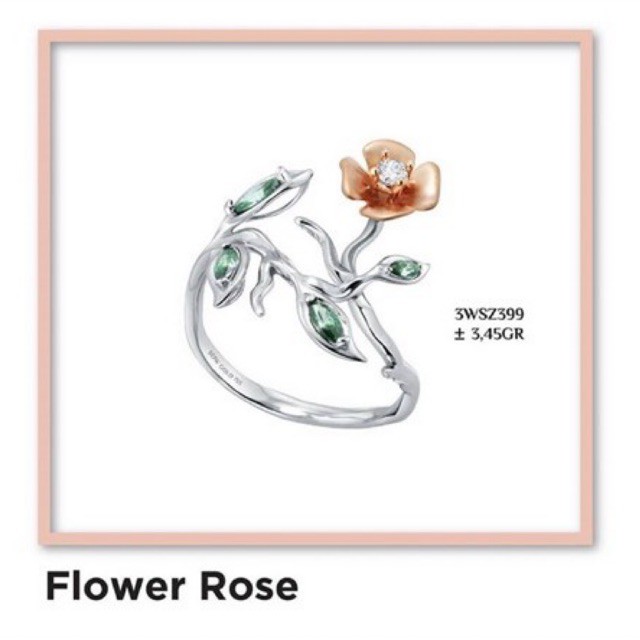 Cincin bunga flower garden collection by Sandra Dewi Gold