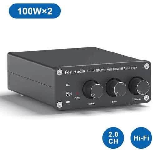 Audio Mini Amplifier 2 Ch Hi-Fi Class D Amp 2x100W