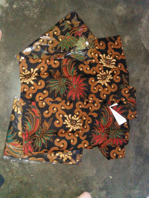 [bisa Cod] Batik Rifa Cfbr034 Baju Batik Couple Family Gamis & Kemeja Lengan Pendek Katun Halus