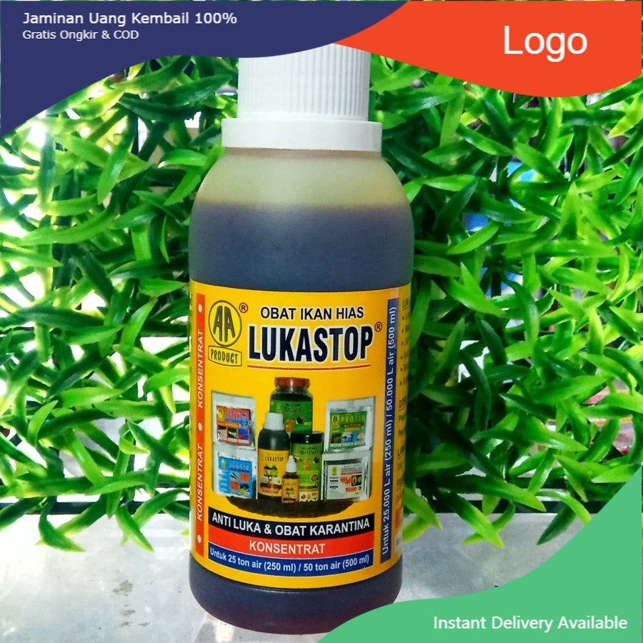 Lukastop 250ml Obat Luka Ikan Hias Anti Jamur Bakteri Luka Stop 250 ml