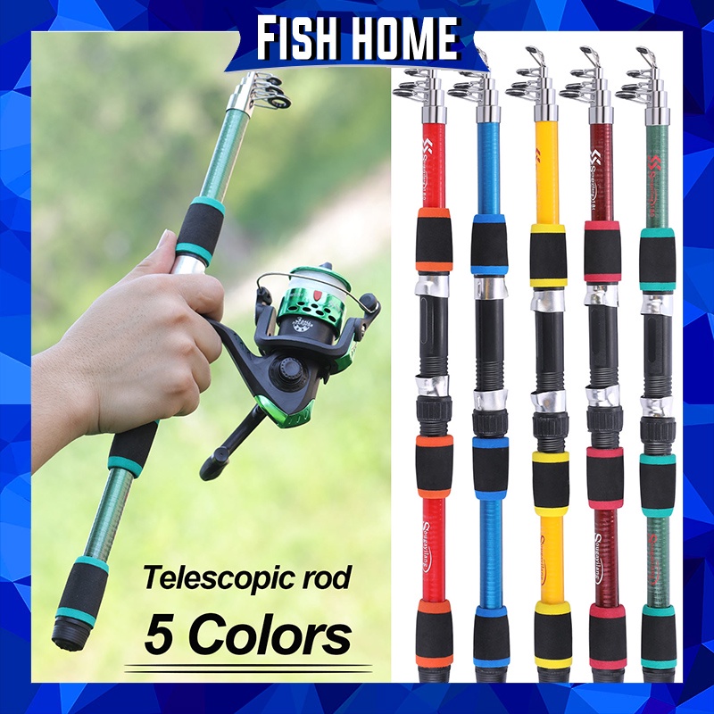 Joran Pancing CHEAP Telescopic Fishing Rod Portable EVA Handle Baitcasting Good Flexibility Strong Pulling Force Fishing Rod for Freshwater River Lake