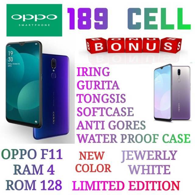 OPPO F11 RAM 4/128 GARANSI RESMI OPPO INDONESIA