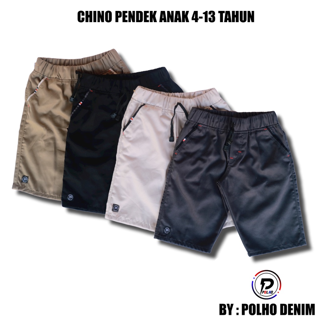 Celana Chino Anak Pendek Usia 5-13 tahun by POLHODENIM