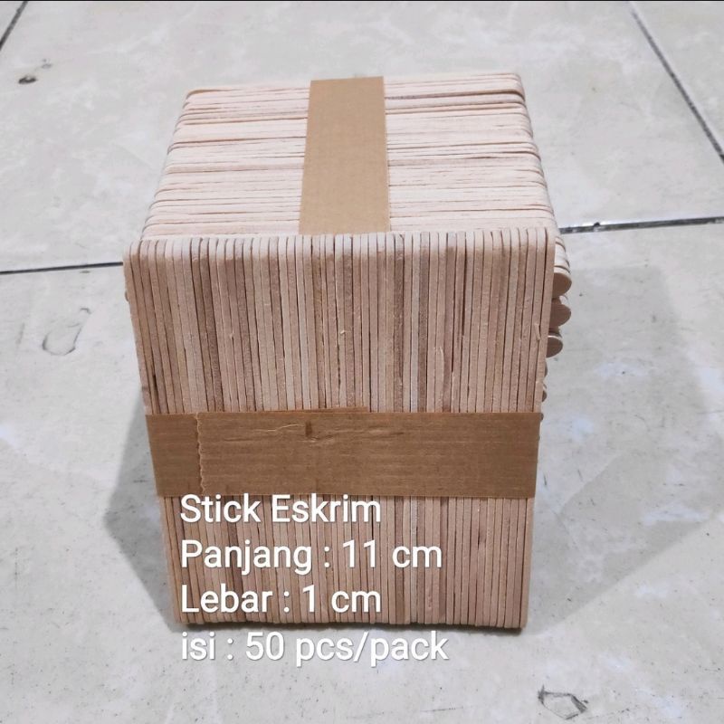 STICK ICE CREAM STIK KAYU ES KRIM IMPORT 50 PCS