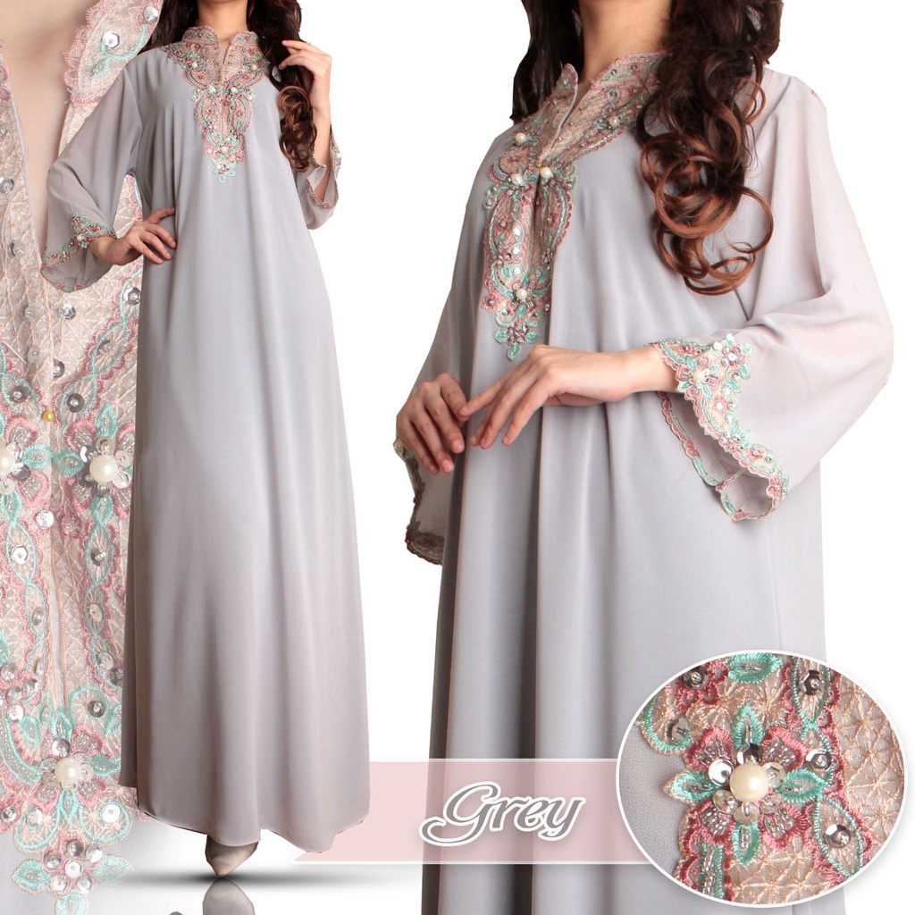 KIYOWO-Kaftan Payet Modern Baju Muslim Dress Fashion Muslimah Wanita