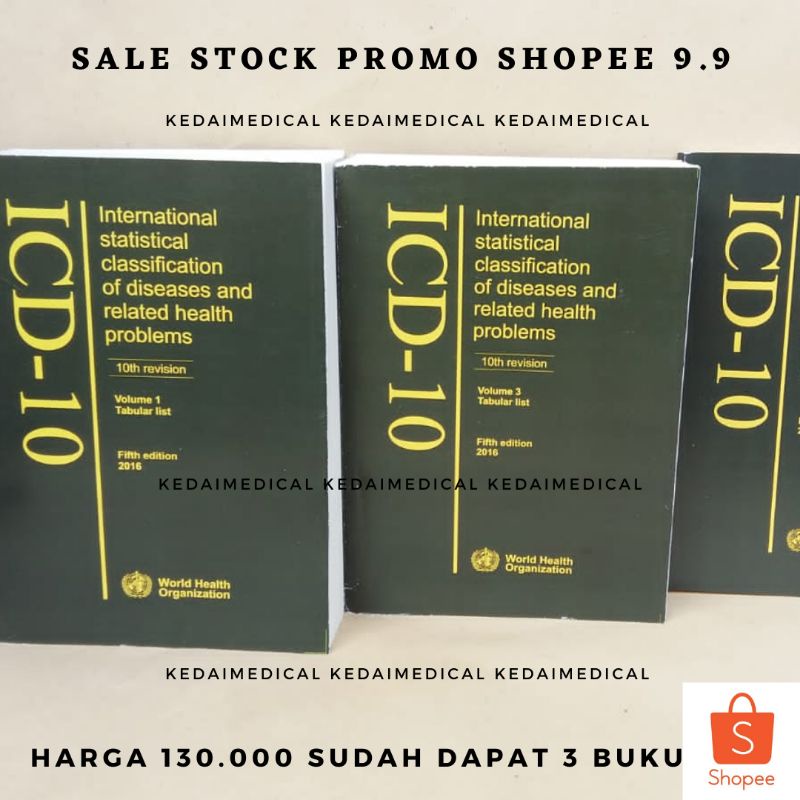 (NEW BUKU REKAM MEDIS) PAKET 3 BUKU ICD-10 VOL.1.2.3 TERMURAH