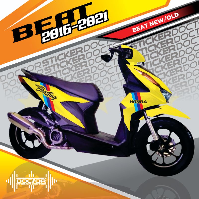 Stiker cutting Beat Lis BMW kiri kanan New design Packing selongsong