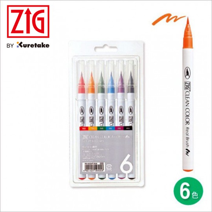 

Zig clean clear real brush pen kuas lukis set RB 6000AT isi 4 6 12
