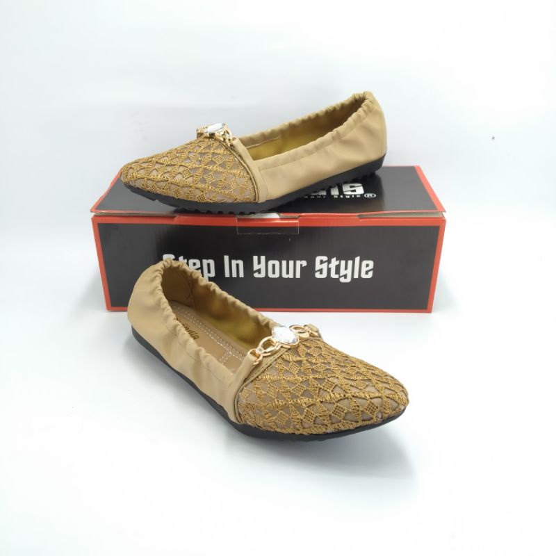 Sepatu Flatshoes Balet Wanita Sol Lentur SR03