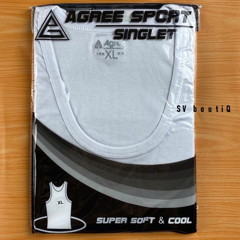 AGREE SPORT SINGLET PUTIH