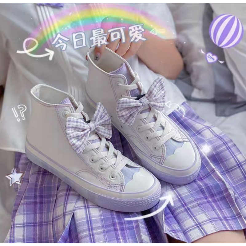 SEPATU SNEAKER  KAWAII JK GINGHAM