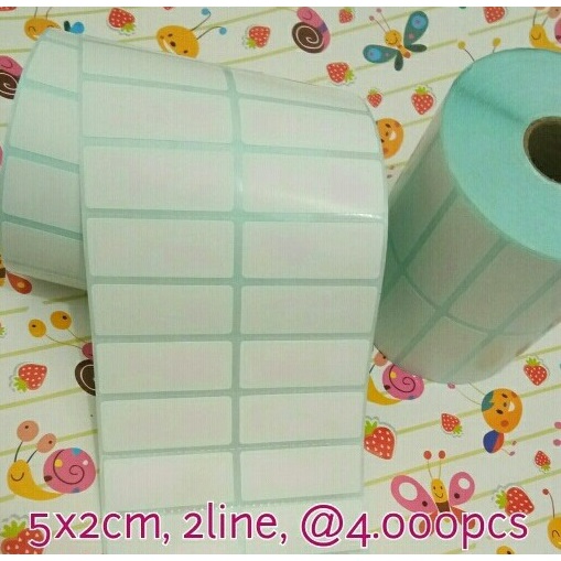 

STIKER LABEL BARCODE 5X2 CM SEMICOATED
