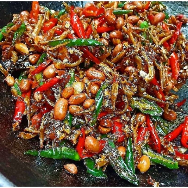 

Kering Tempe Teri Kacang Cabe Merah ijo