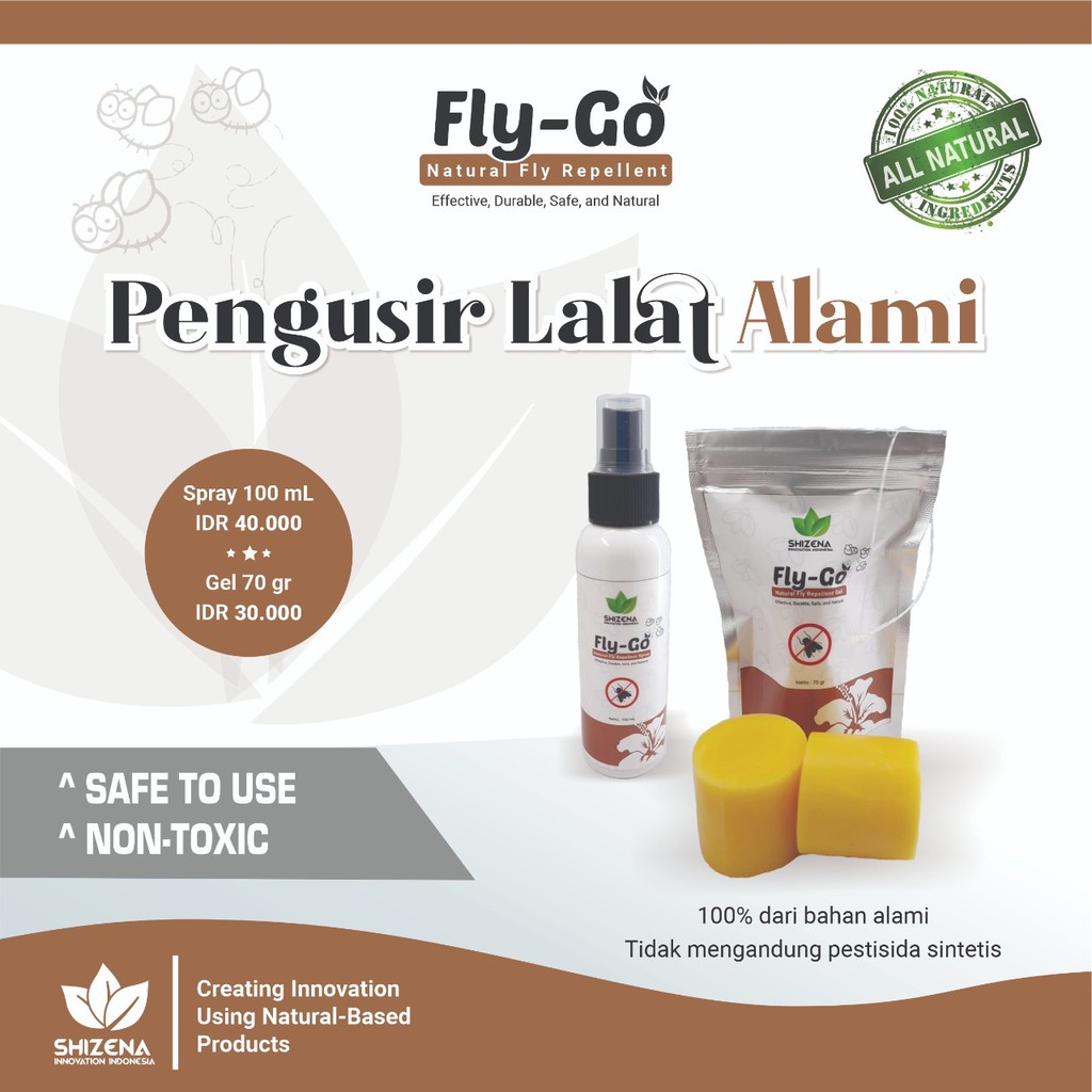 Flygo  Gel dan Spray Pengusir lalat berbahan alami