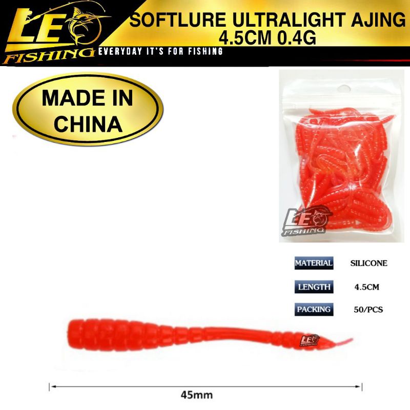 50 PCS SOFTLURE ULTRALIGHT 4.5CM 4.0G SOFT LURE AJING TERLARIS