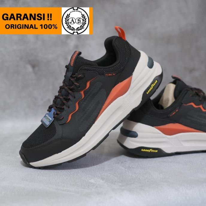 SEPATU PRIA SKECHERS GLOBAL JOGGER VINTEK ORIGINAL ASLI BNIB 237203/BK BERMUTU Kode 1259