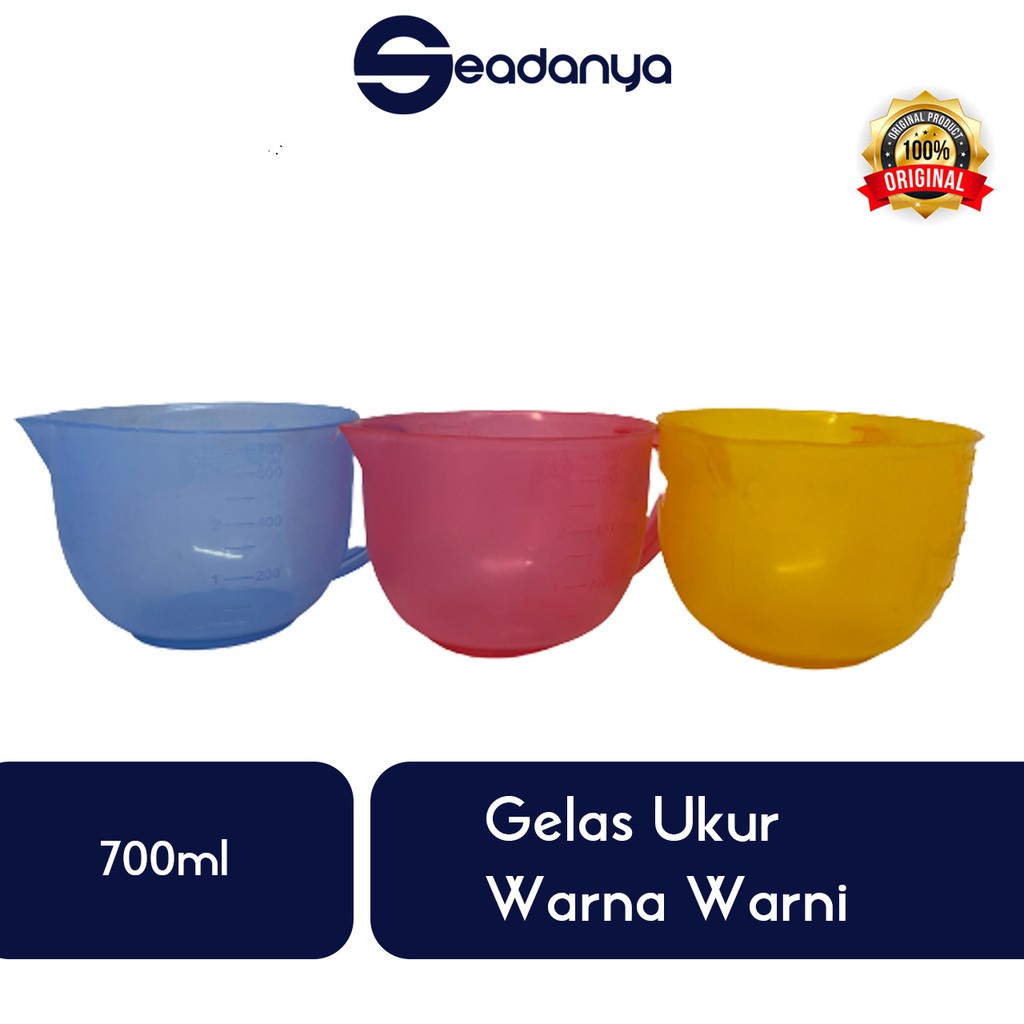 Jual Gelas Ukurgelas Takar 700ml Warna Warni Cup Plastik Measure Takaran Sendok Takar Plastic 3144