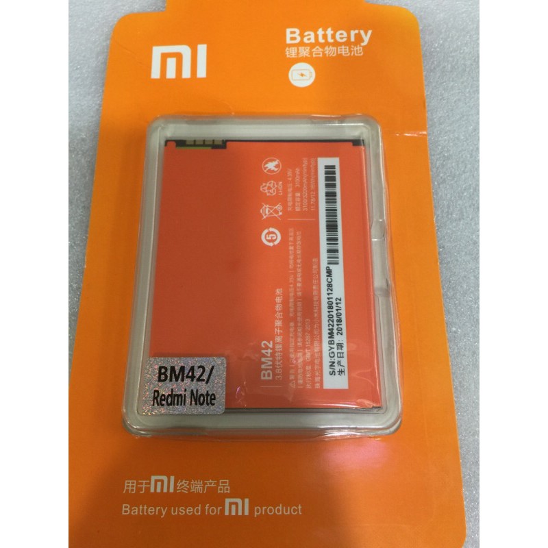 Baterai-Batere-Original Redmi Note / BM42