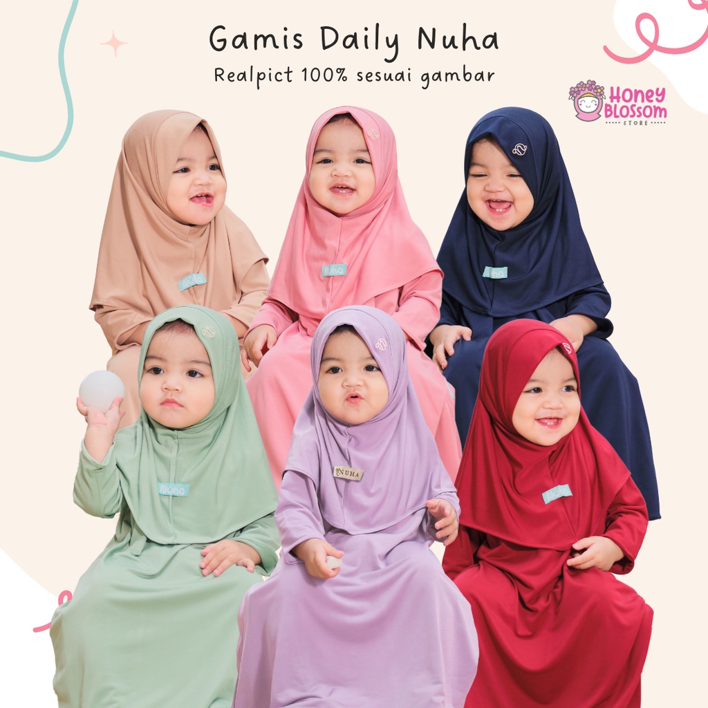 AISKA - gamis bayi / gamis bayi perempuan 6 12 bulan / gamis bayi perempuan daily nuha