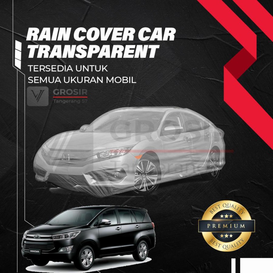 Sarung Mobil Transparan Innova Reborn 2016-2021 / Body Cover Innova  Reborn 2016-2021
