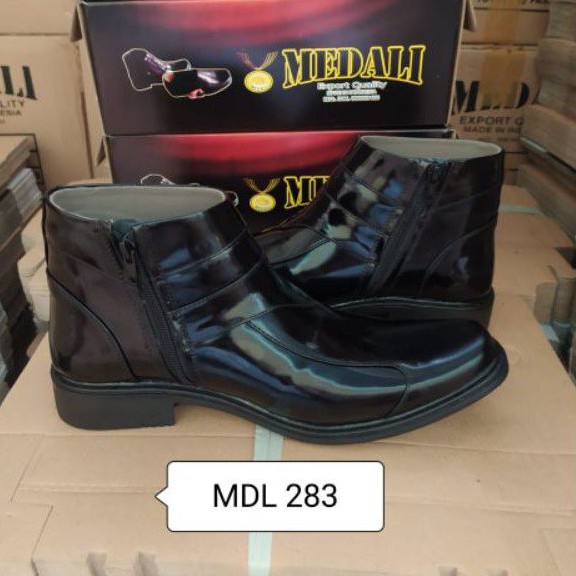 Sepatu kulit pria PDH boots Polri TNI security guard PNS sepatu kerja formal tampil lebih keren