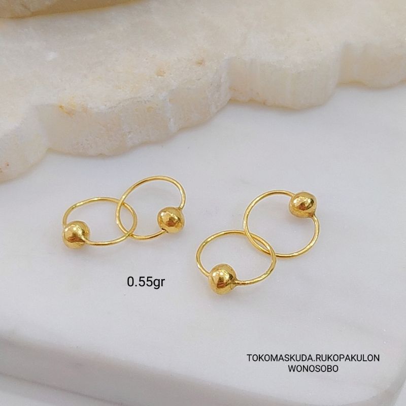 anting  bayi newborn (emas asli 8k)