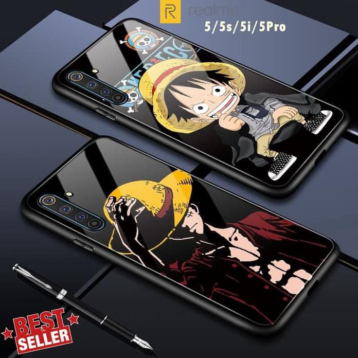 Case Realme 5 Pro One Piece Luffy Gambar Fuze Hard Gloosy LUFFY CHIBI