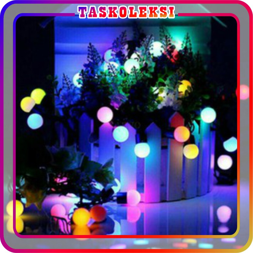 ☛TK☚ E007 Lampu Tumblr Bola hias dekorasi natal 50 LED Bulat Tumbelr Lamp Model Anggur 10 Meter COD