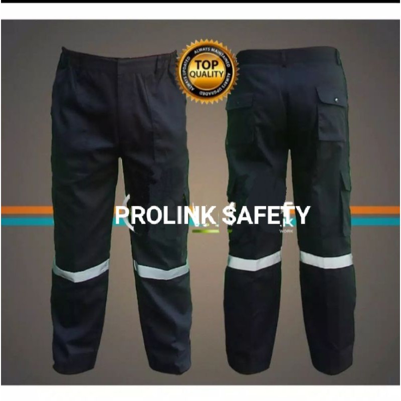 CELANA SAFETY ANEKA WARNA SAKU SAMPING