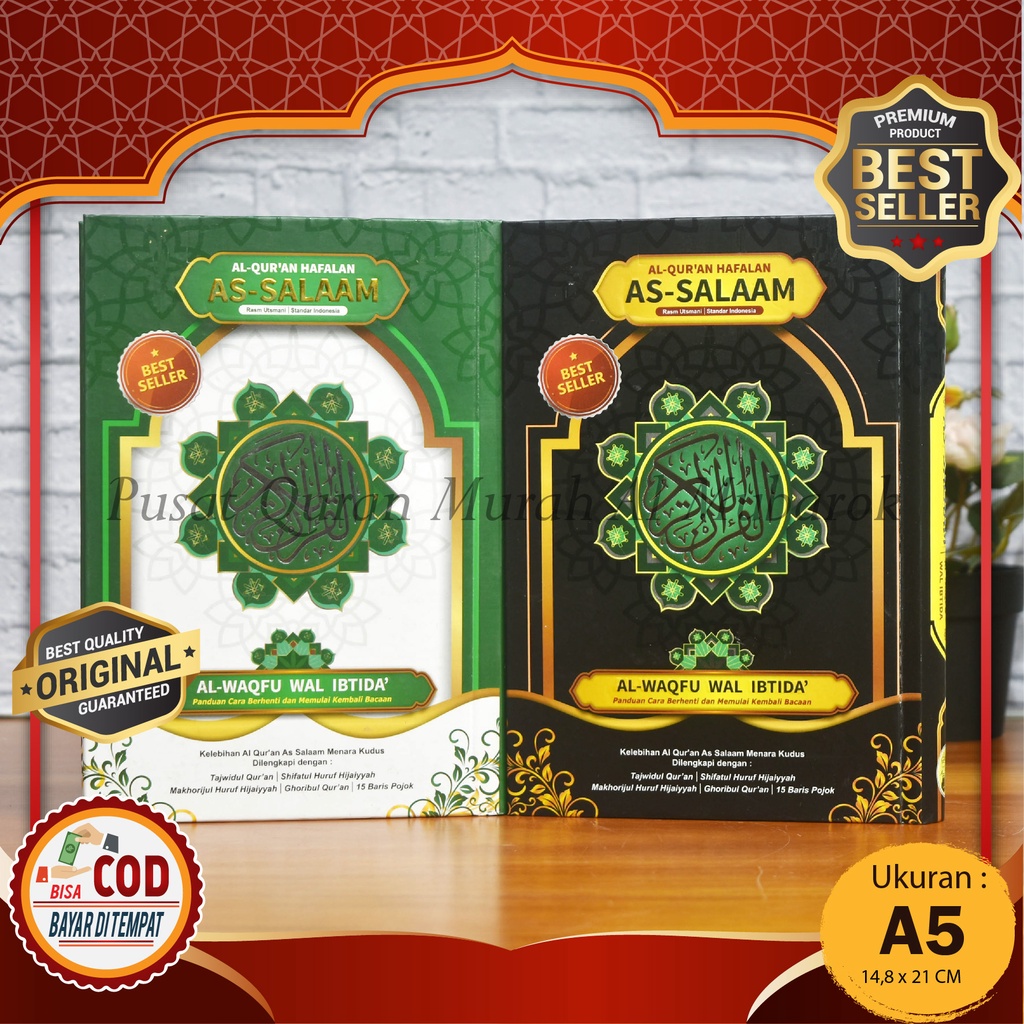[BAYAR DITEMPAT] Al Quran Hafalan Non Terjemah As-Salaam Sedang A5 21 ×15 Cm 15 Baris Ayat Pojok - M