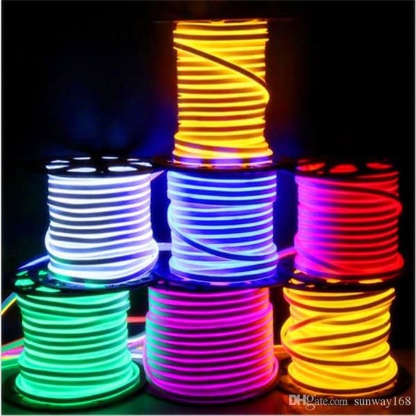 Lampu Led neon Flex 220V 50 meter 50m ac hias flexible plafon outdoor waterproof per roll