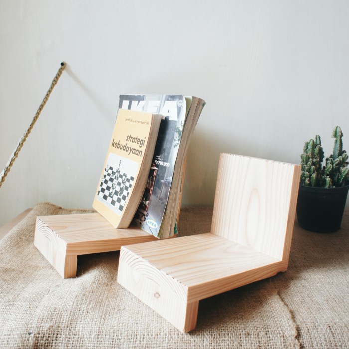 READY Penyangga Buku Kayu/Book Stand/Book Holder/Stand Buku/Rak Buku BERKUALITAS