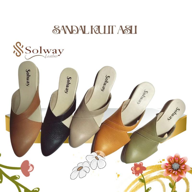 Sandal kulit wanita sandal kulit asli sandal sepatu kulit original SW 006