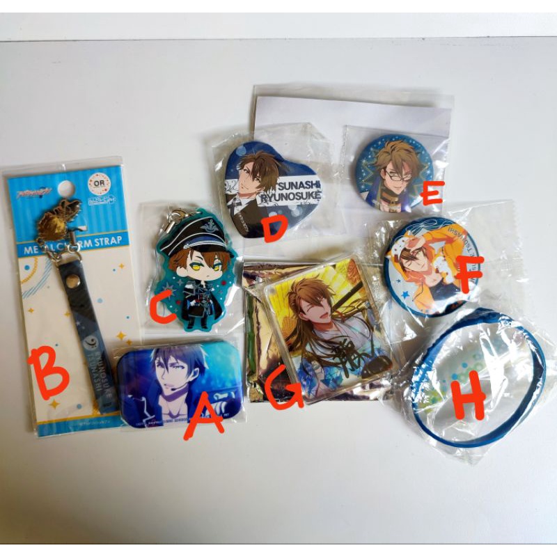 official merch rubber strap acryilic badge idolish 7 ryunosuke