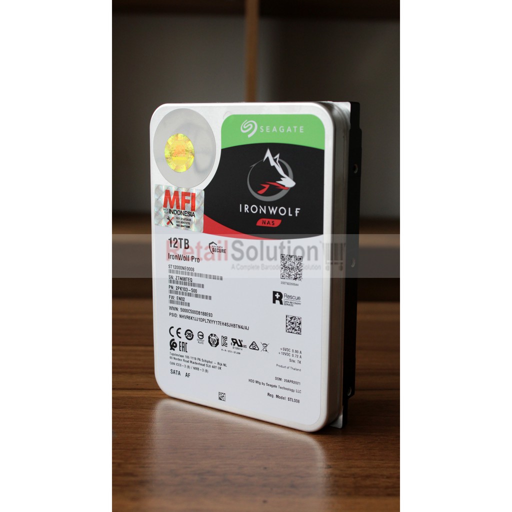 HDD NAS 3.5&quot; - Seagate Ironwolf Pro 12TB 7200RPM SATA MFI Resmi