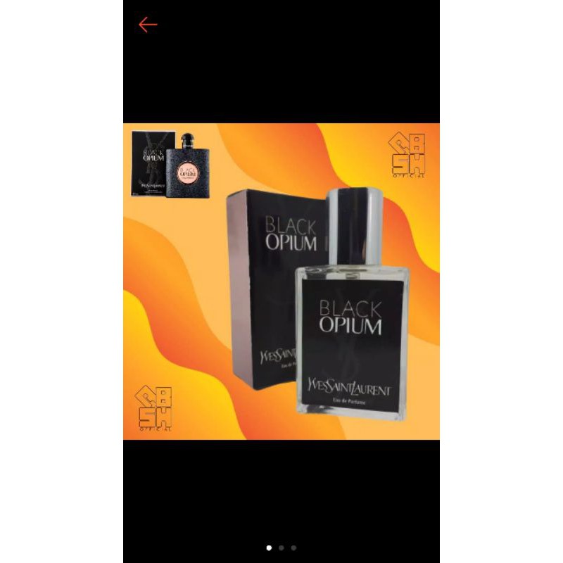 parfum pria black opium YSL Intense 35ml Free box dan pouch