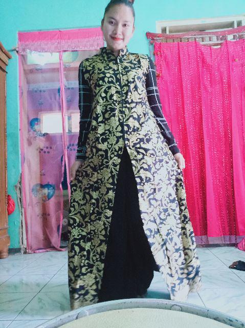 Longcardy Maxi Outer Wanita Batik Bakung