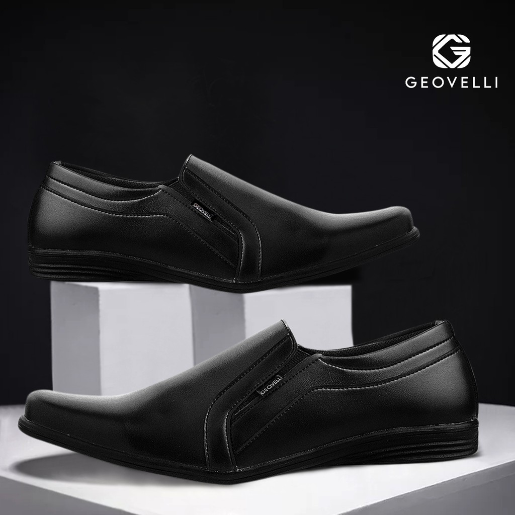 Geovelli Footwear - Sepatu Pantofel Formal Casual Kulit Asli Sepatu Kerja Kantor Sekolah Murah Asli