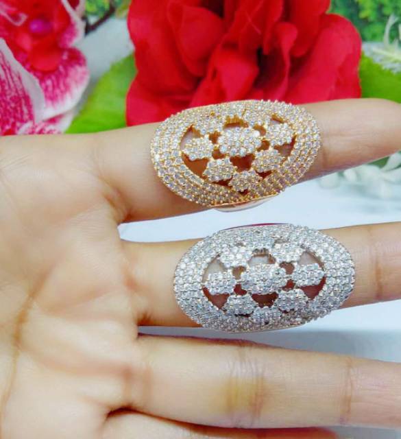 Cincin besar full Permata