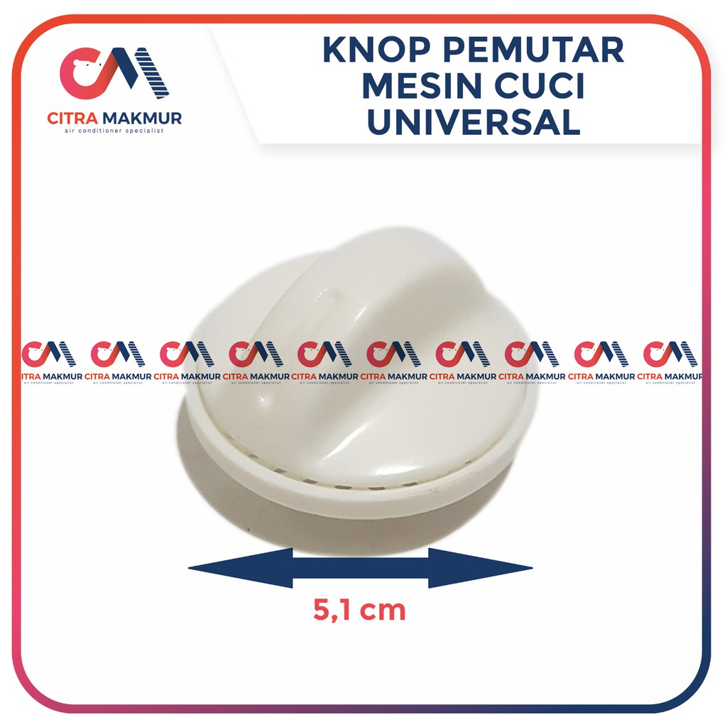 Tombol Knop Pemutar Mesin Cuci Putaran Multi Universal 5.1 cm