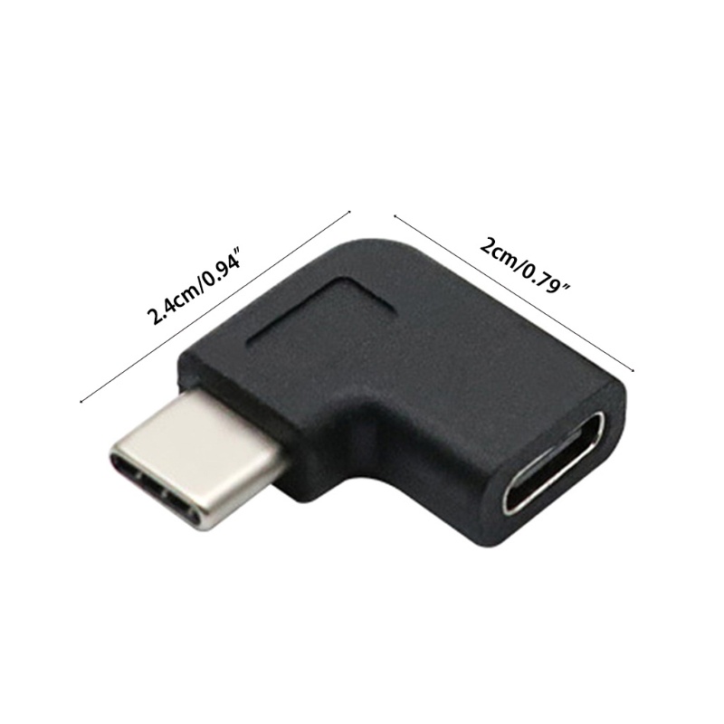 Btsg Tipe C USB3.1 Untuk M/F Sudut Kanan 90derajat USB Charging Extension Cable Adapter