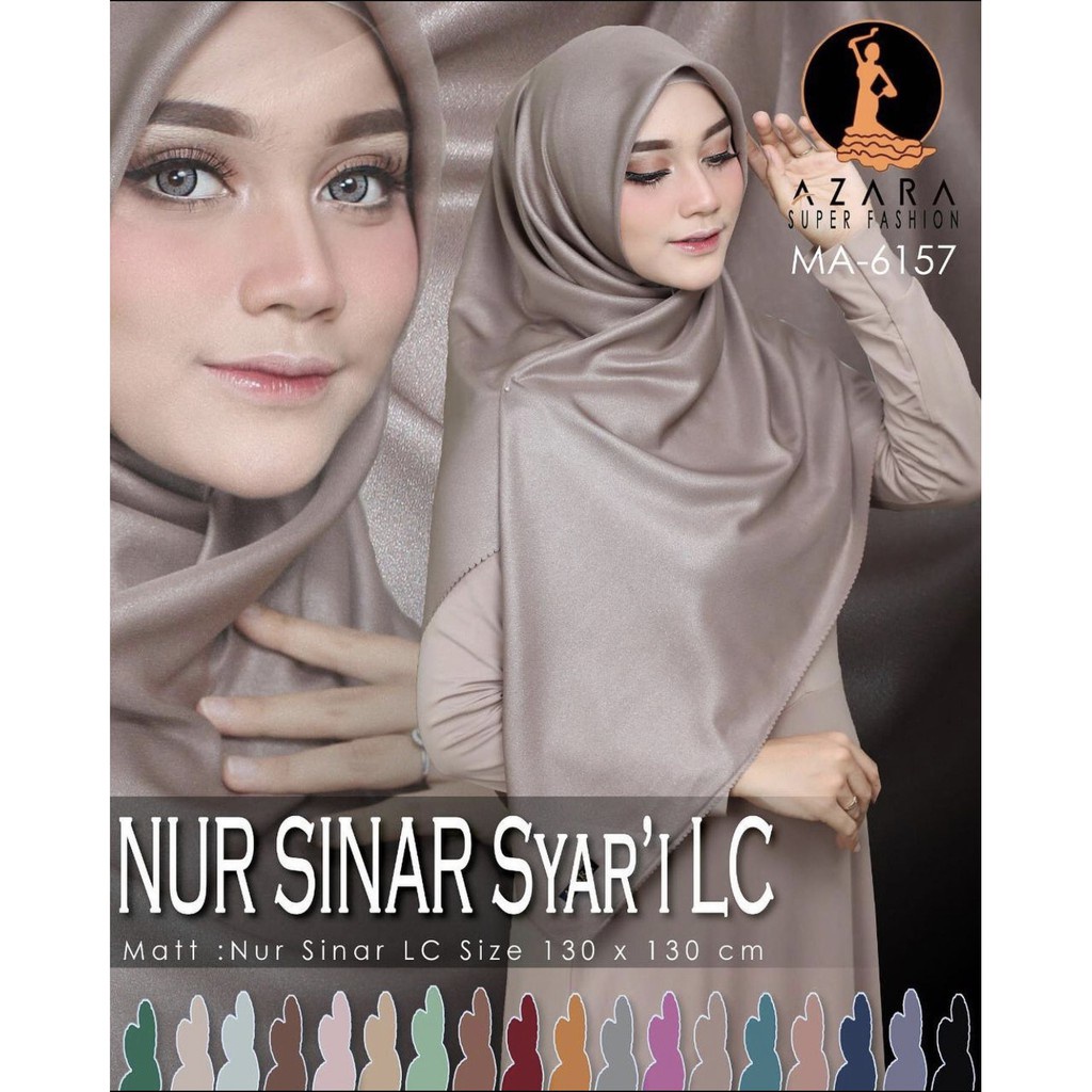 AZARA - (130 X 130)HIJAB SEGI EMPAT JUMBO NUR SINAR SYARI LC BY AZARA BEST PRODUK