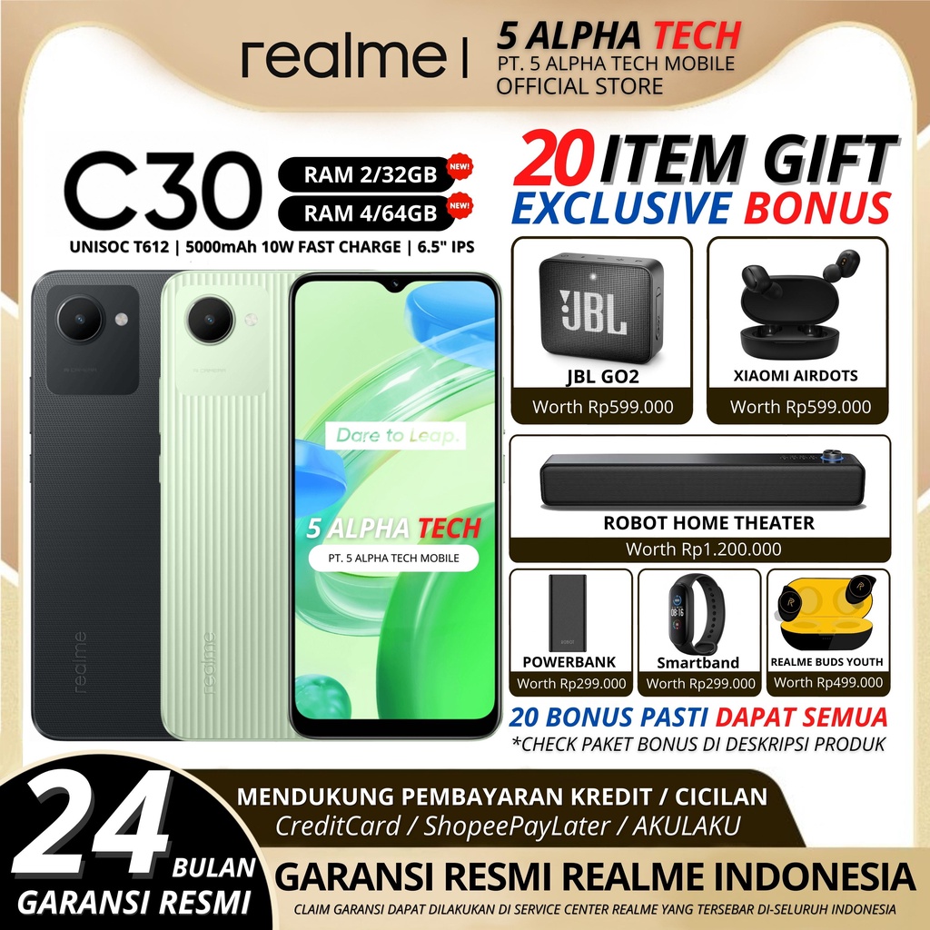 REALME C30 2/32GB 4/46GB GARANSI RESMI REALME