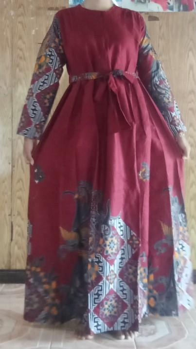 Gamis Batik Modern Terbaru Tren 2021 All Size Ld 104cm Original Produk Pekalongan Produksi Sendiri