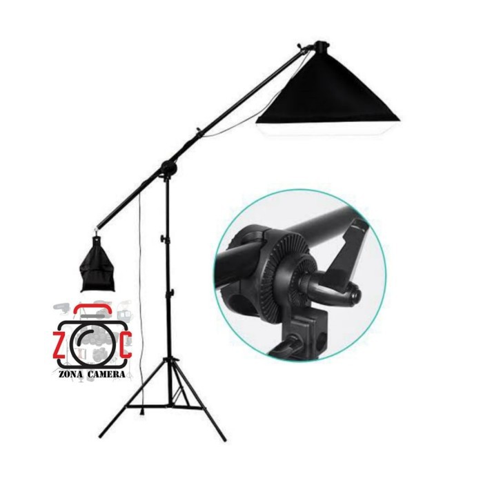 Paket Boom Stand Arm Kit + Softbox Socket Kabel + Bag Lighting Bom Lam