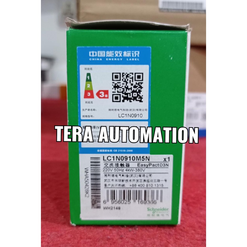 Schneider D3N AC Kontaktor 9A 1NO 220V LC1N0910M5N/24V READY STOK