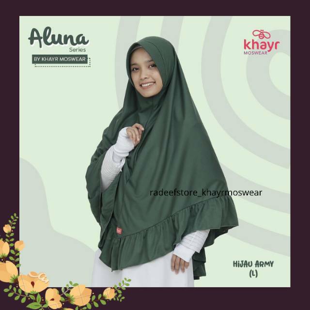 [Size L] Khimar Kaos Pad antem Rample Aluna Khayr Moswear
