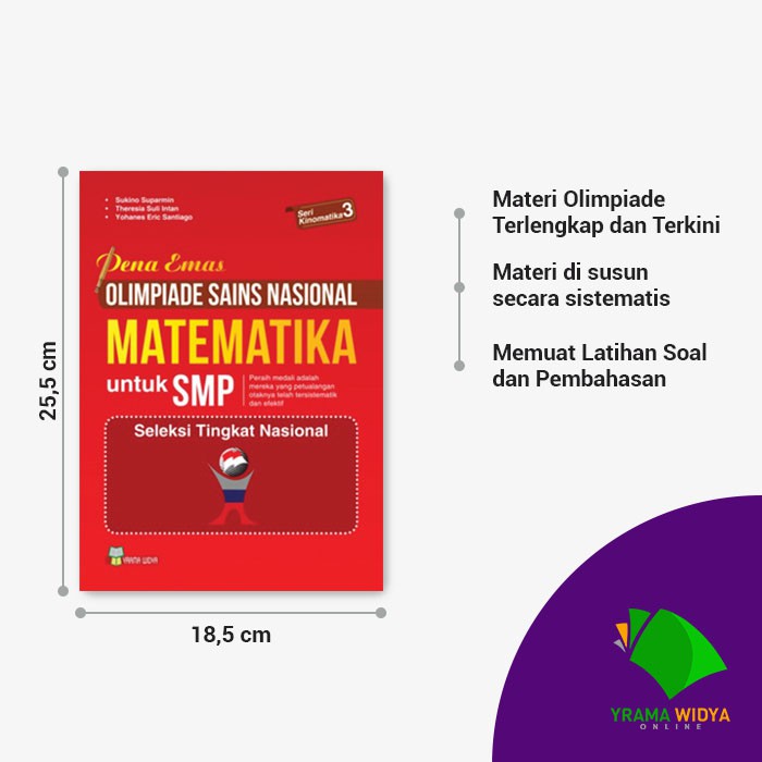 Yrama Widya Buku Pena Emas Olimpiade Matematika Smp Kinomatika 3 Shopee Indonesia
