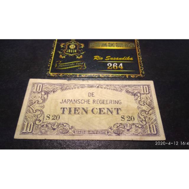 N097 Uang Kuno jaman Jepang 10 cent