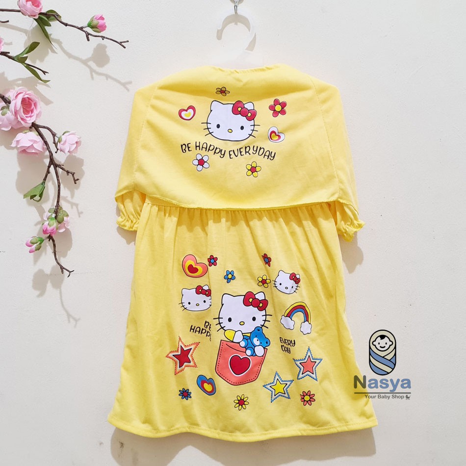 [N-098] DRESS/baju muslim anak perempuan + jilbab MURAH (0-12m)